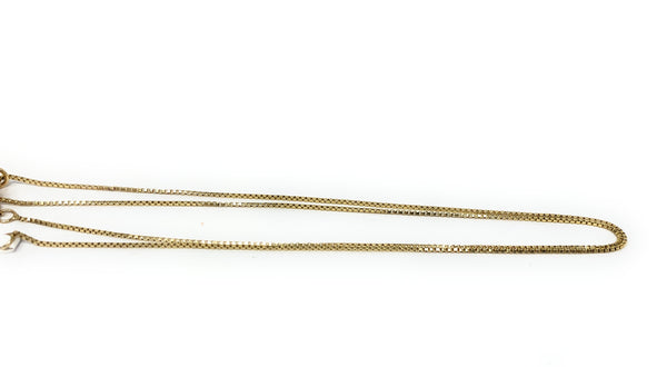 14k Thin Box Necklace 18in 1.8g