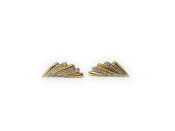 14k Asymmetrical Earrings 5.5g
