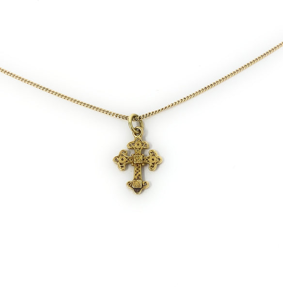 14k Necklace & Cross Pendant 4.2g
