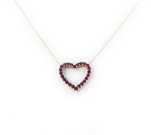 14k Heart Pendant & Necklace 3.1g
