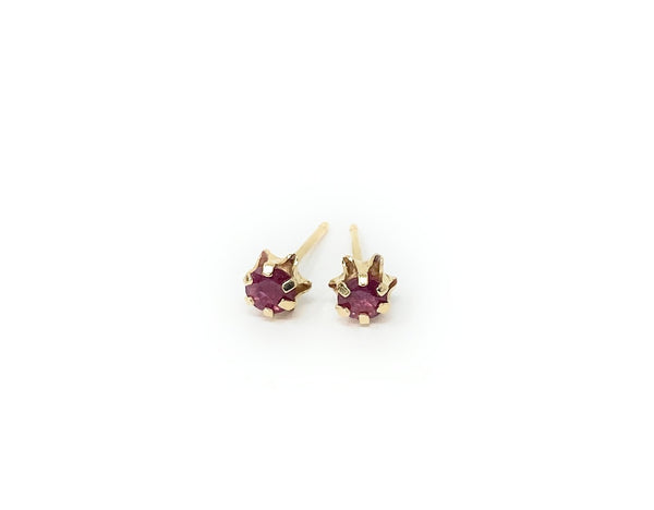 14k Ruby Stud Earrings .5g
