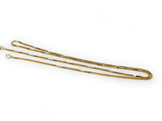 18k Box Necklace 3.5g 16in