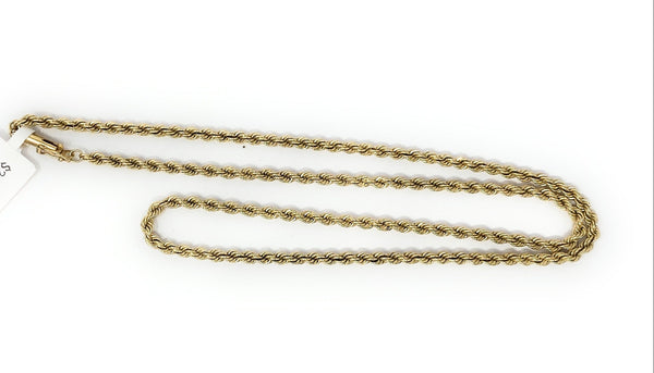 14k Rope Necklace 18.3g