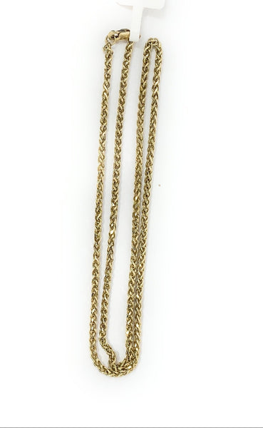 14k Braided Box Necklace 9.6g