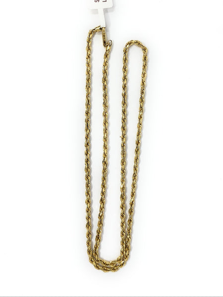 14k Rope Necklace 21.4g