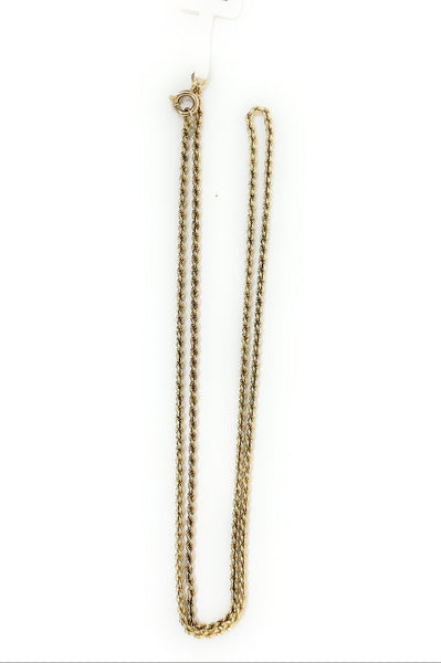 14k Rope Necklace 6.4g