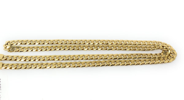 14k Curbed Chain 5mm Necklace 20in | 18.1g