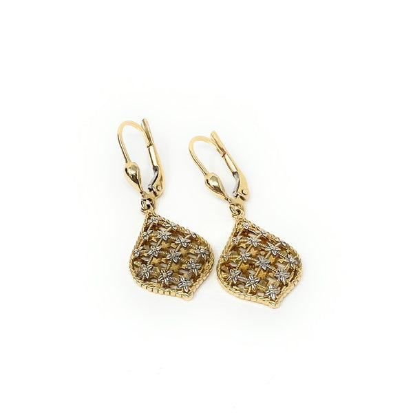 14k Dangle Drop Earrings 3.7g