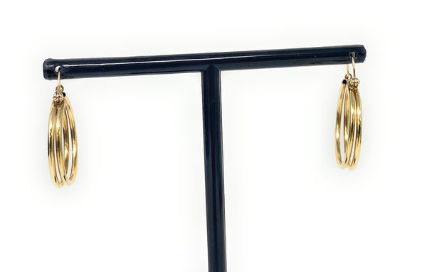 14k Double Strand Hoop Earrings 2.5g