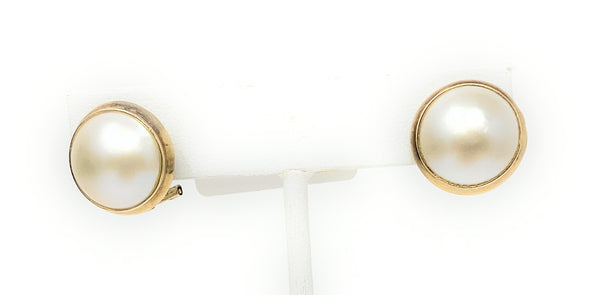 14k Pearl Pendant Earrings 5.6g