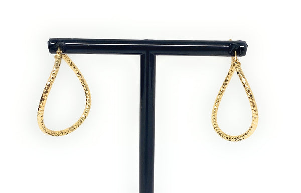 14k Curved Hoop Earrings 1.8g