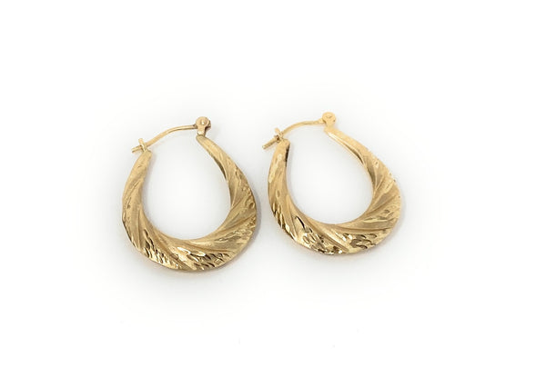 14k Long Hoops 1.2g