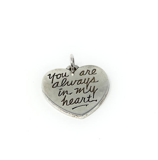 James Avery 925 "You are always in my heart" Charm
