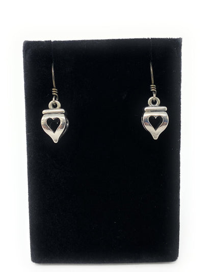 James Avery Open Heart Finial Lantern Earrings 3D Sterling Silver Retired&nbsp;