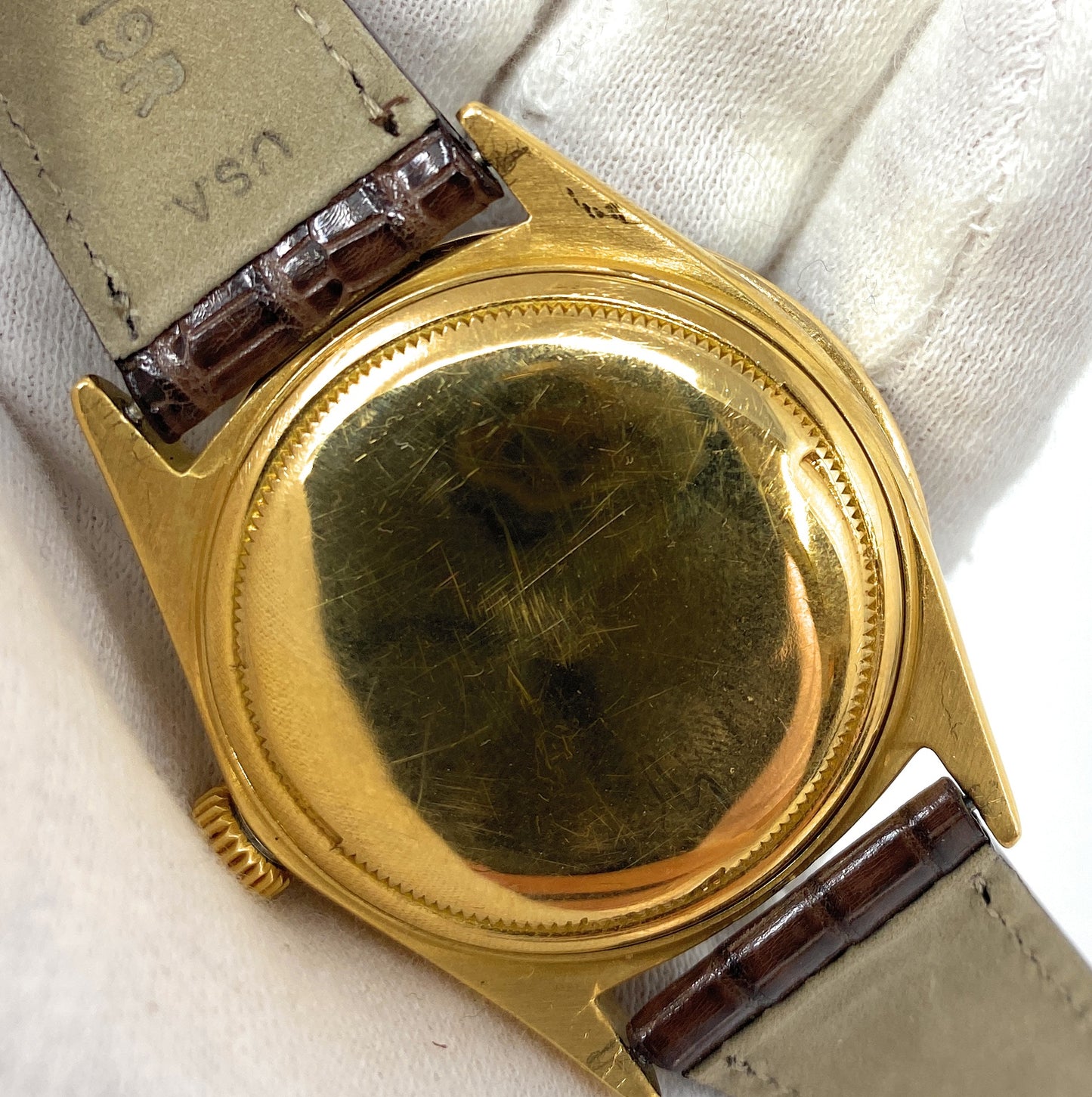 Rolex 18k Oyster Perpetual 1958 938008 Diamond Bezel