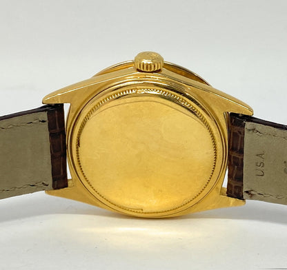 Rolex 18k Oyster Perpetual 1958 938008 Diamond Bezel