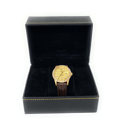 Rolex 18k Oyster Perpetual 1958 938008 Diamond Bezel