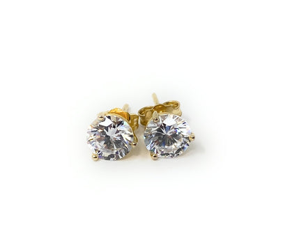 14k CZ Earring Studs 1.5g