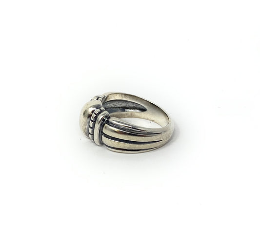 Retired James Avery 925 Thatch Beaded Ring Size 6
