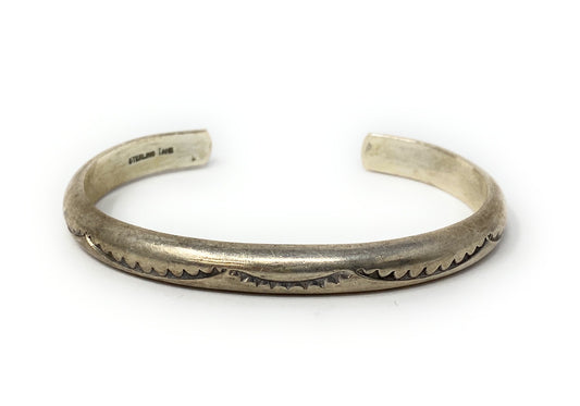 Native American Inspired "Sterling Tahe" Sterling Silver Cuff Bracelet 23.6g
