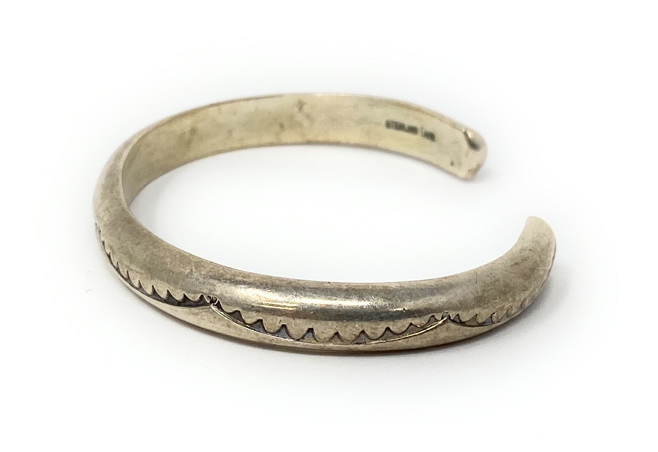 Native American Inspired "Sterling Tahe" Sterling Silver Cuff Bracelet 23.6g