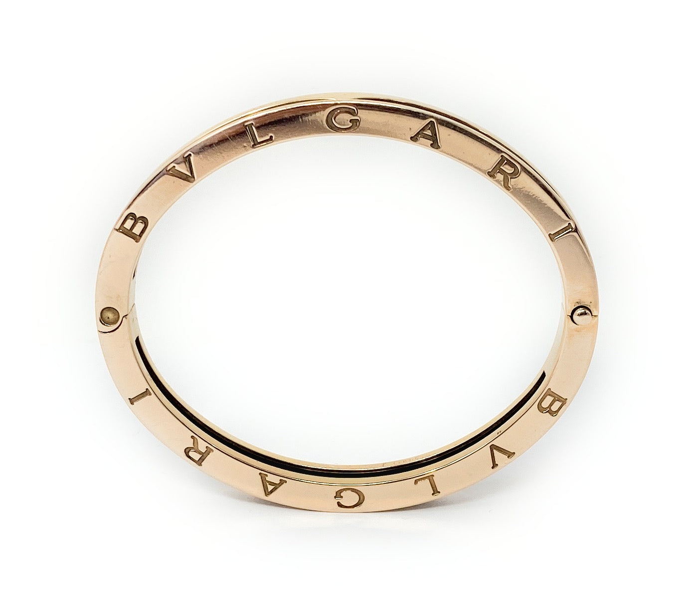 BVLGARI B.zero1 Black Ceramic & 18k Rose Gold Bracelet Ladies (Used)