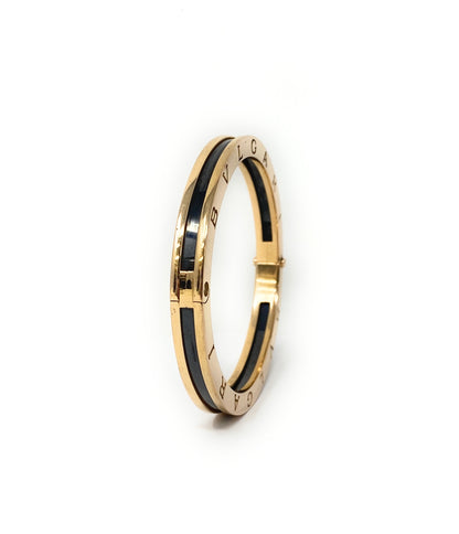 BVLGARI B.zero1 Black Ceramic & 18k Rose Gold Bracelet Ladies (Used)