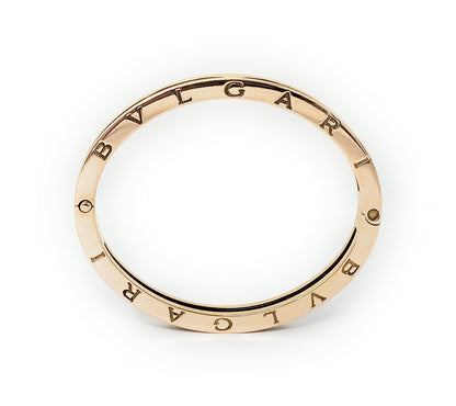 BVLGARI B.zero1 Black Ceramic & 18k Rose Gold Bracelet Ladies (Used)