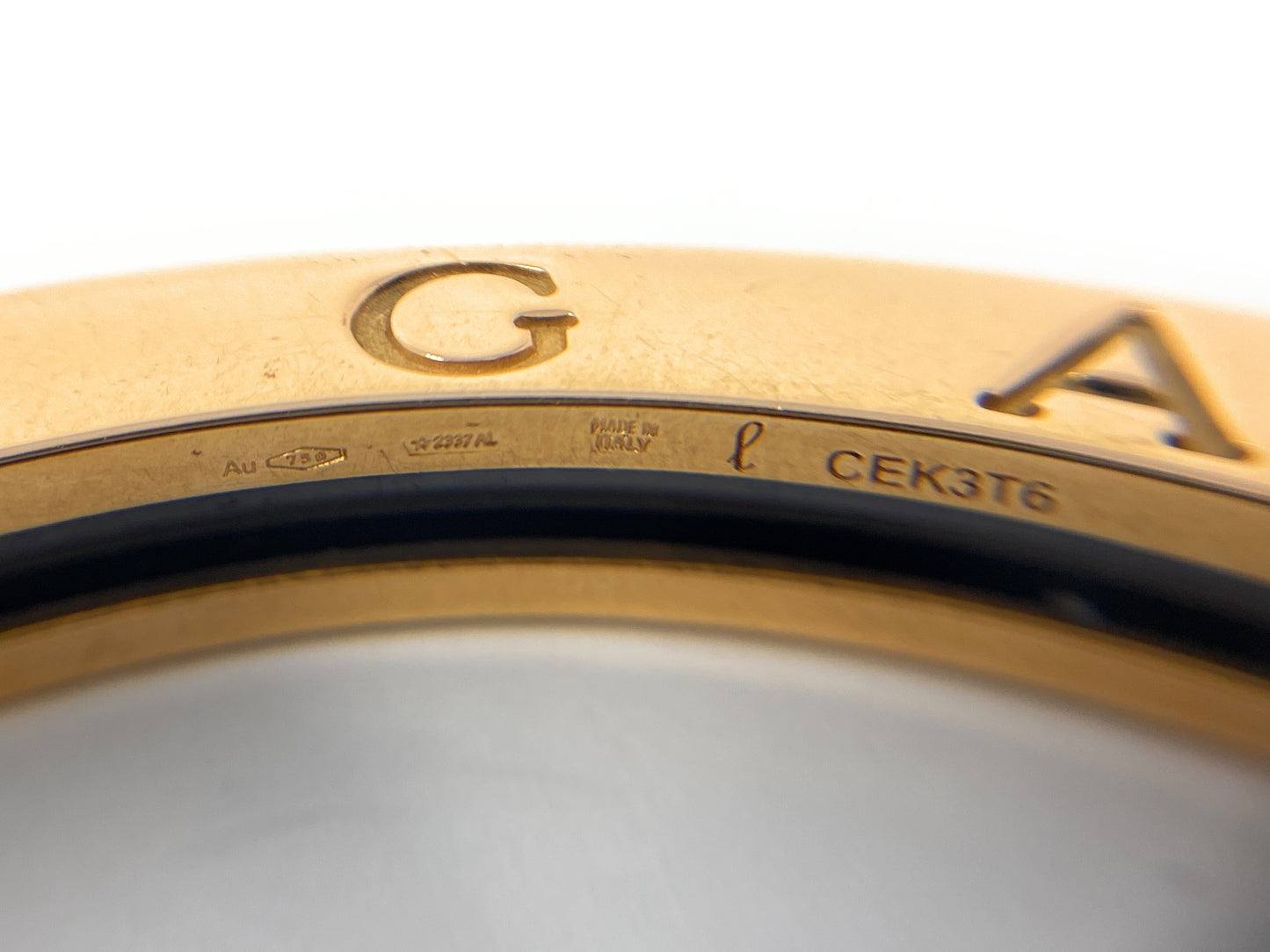 BVLGARI B.zero1 Black Ceramic & 18k Rose Gold Bracelet Ladies (Used)