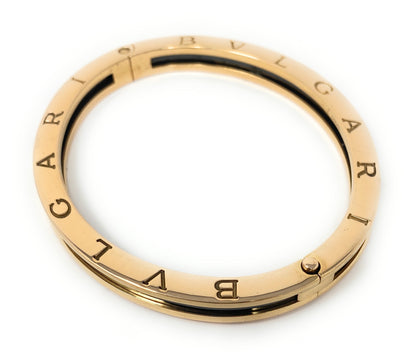 BVLGARI B.zero1 Black Ceramic & 18k Rose Gold Bracelet Ladies (Used)
