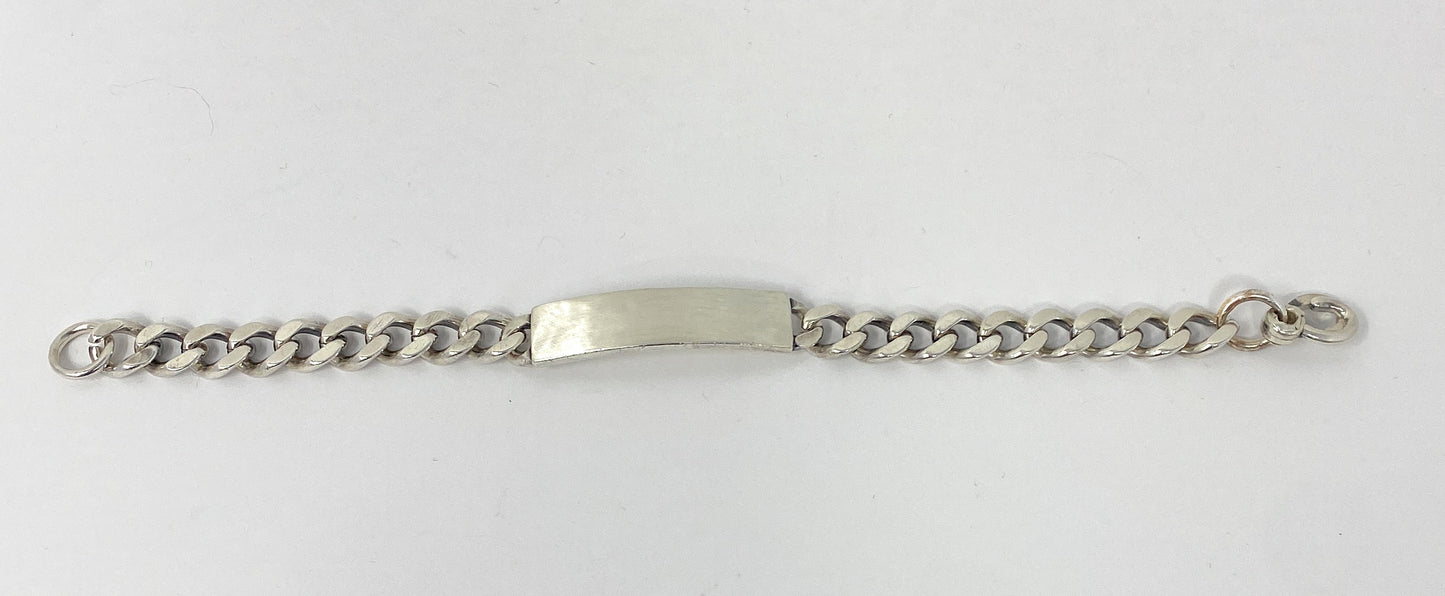 James Avery Sterling Silver Heavy Men’s ID 40g Retired Bracelet 8”