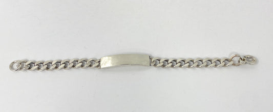 James Avery Sterling Silver Heavy Men’s ID 40g Retired Bracelet 8”