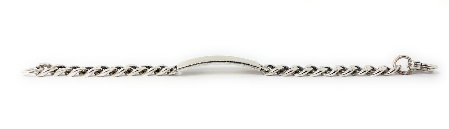 James Avery Sterling Silver Heavy Men’s ID 40g Retired Bracelet 8”
