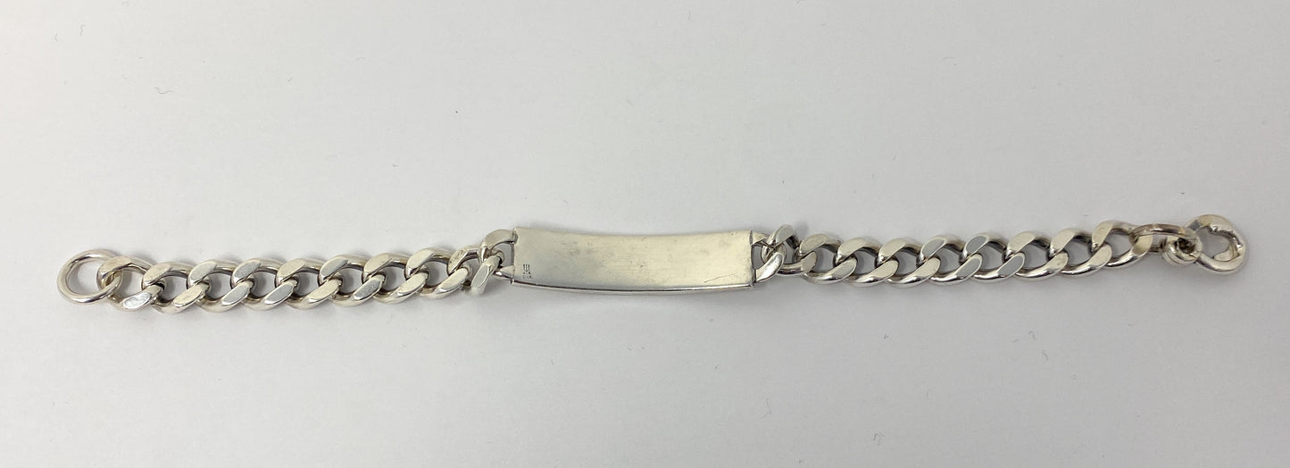 James Avery Sterling Silver Heavy Men’s ID 40g Retired Bracelet 8”