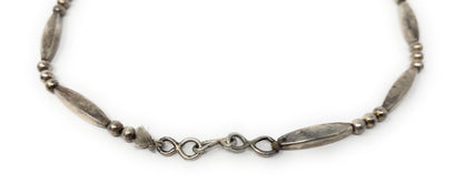 Native American Inspired Sterling Silver 15 Tear Drops Collar Hook Necklace 118g