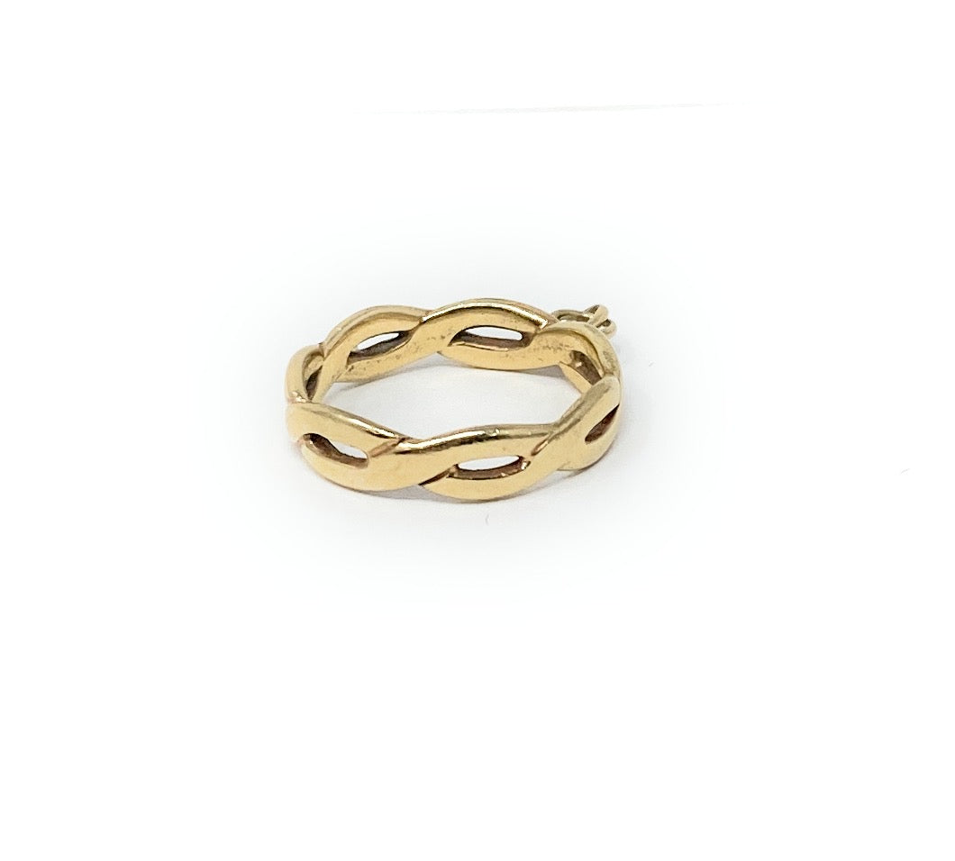 James Avery 14K Yellow Gold Twisted Band Retired Ring – Size 3.5 – 1.9g