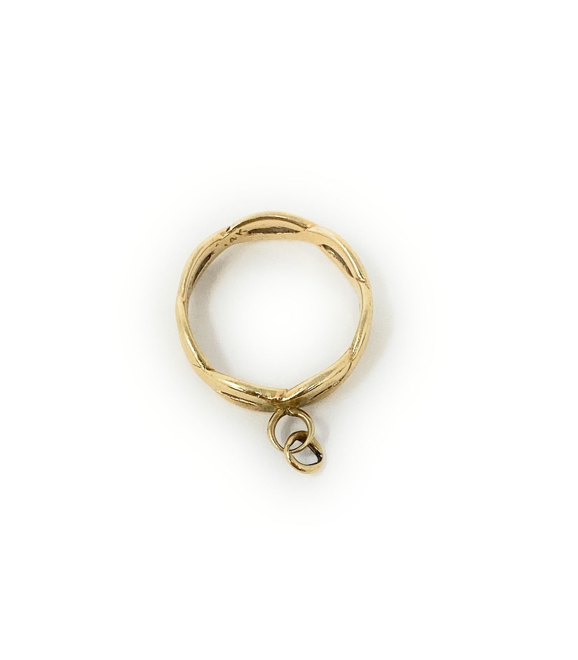 James Avery 14K Yellow Gold Twisted Band Retired Ring – Size 3.5 – 1.9g