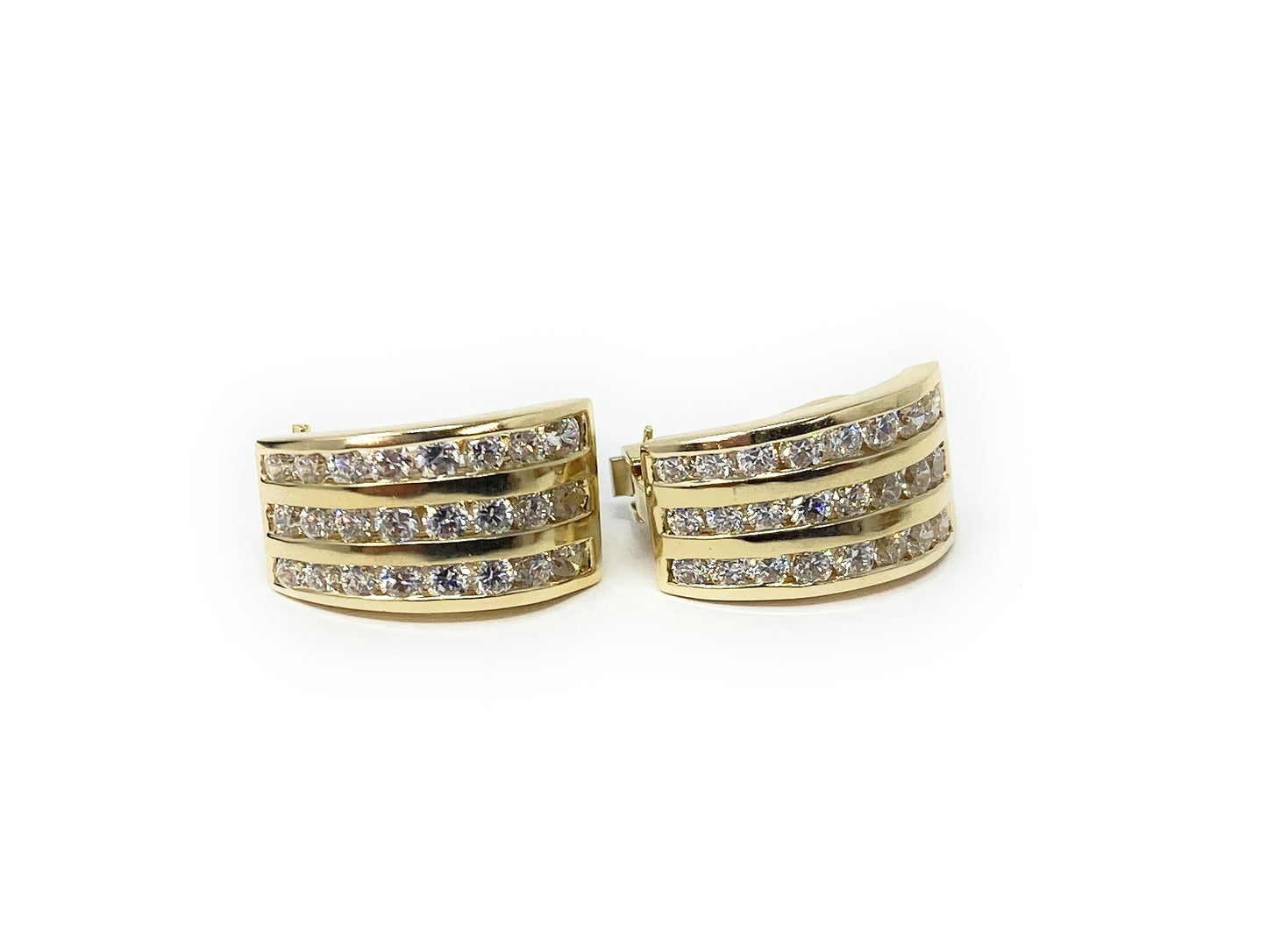 14k CZ Earrings 11.4g