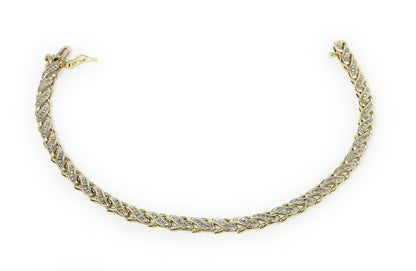 10k Tennis CZ Bracelet 6.4g