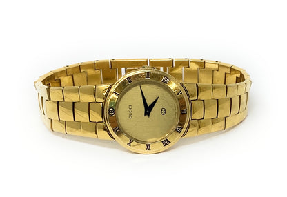 Gucci 3300L Ladies Watch 26mm  Gold Plated Max Wrist 7in- Working