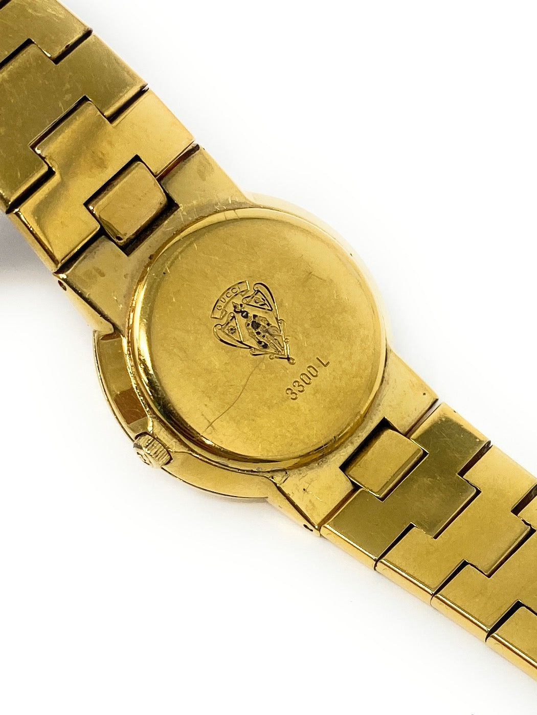 Gucci 3300L Ladies Watch 26mm  Gold Plated Max Wrist 7in- Working