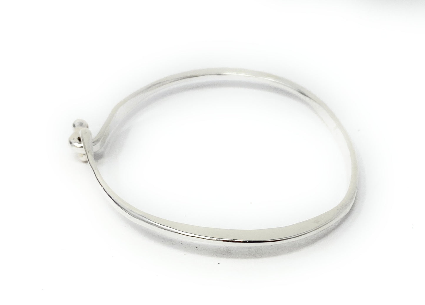 James Avery Sterling Silver Hammered Hook-on Bangle Size 6.5in
