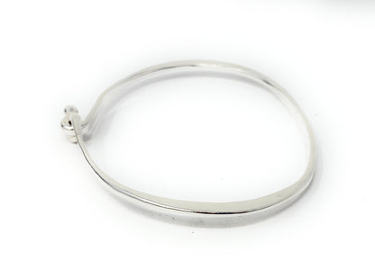 James Avery Sterling Silver Hammered Hook-on Bangle Size 6.5in