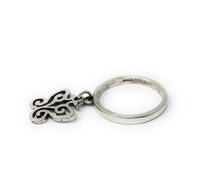 James Avery Butterfly Charm Sterling Silver Ring Size 6