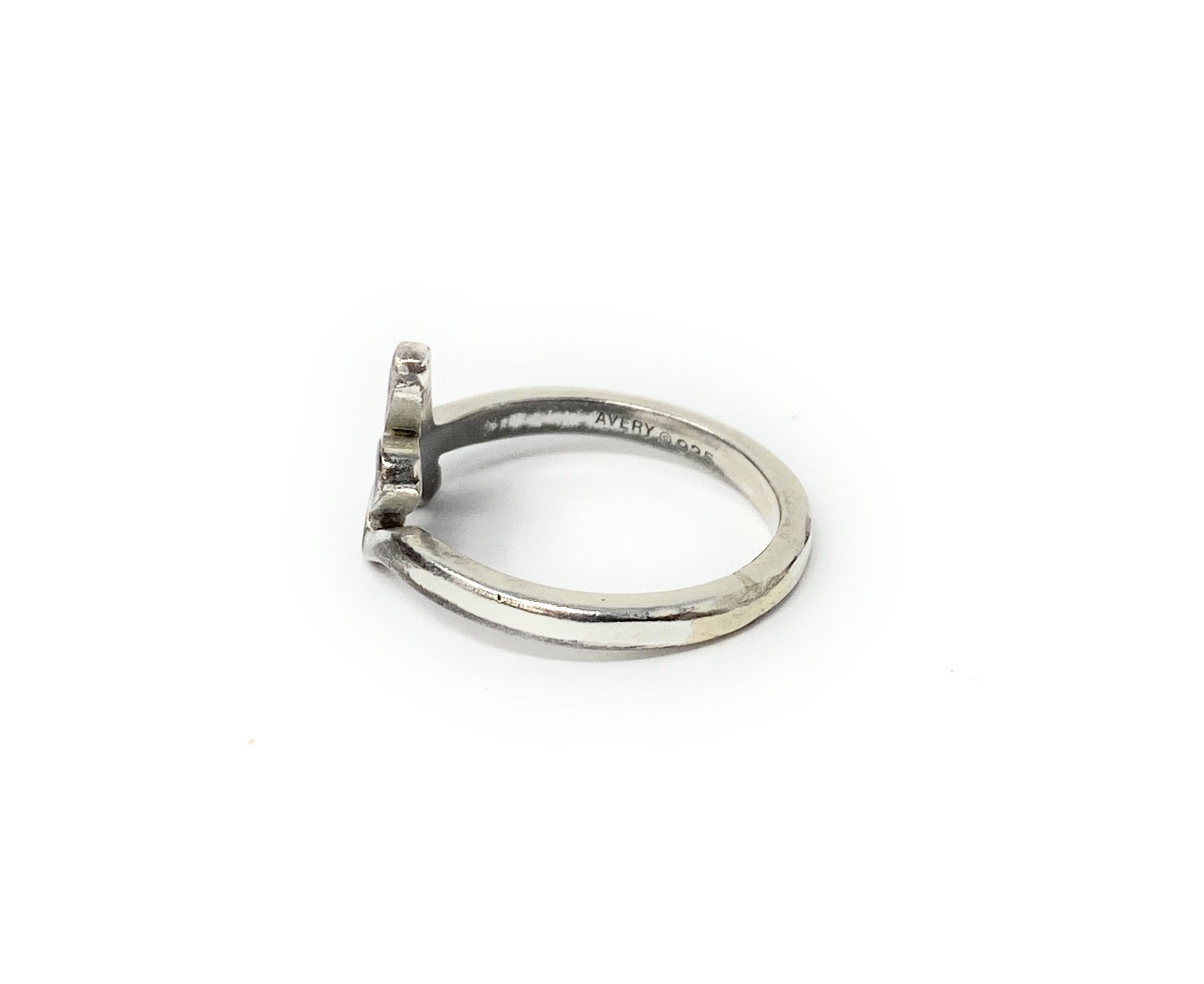 James Avery 925 Sterling Silver "script" Initial Ring letter "K" Size 6.5