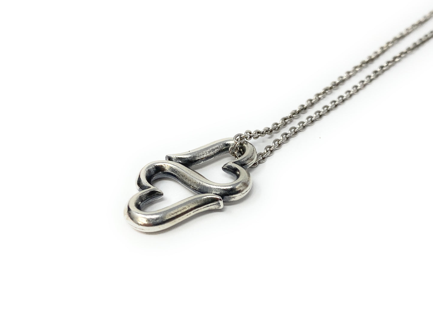 James Avery 925 Retired Heart to Heart Pendant Necklace