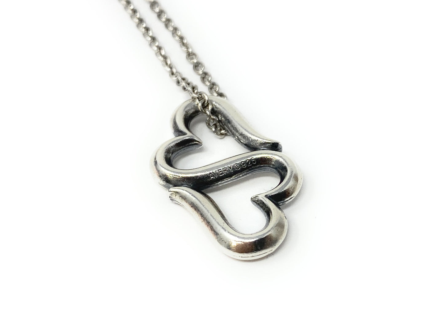 James Avery 925 Retired Heart to Heart Pendant Necklace