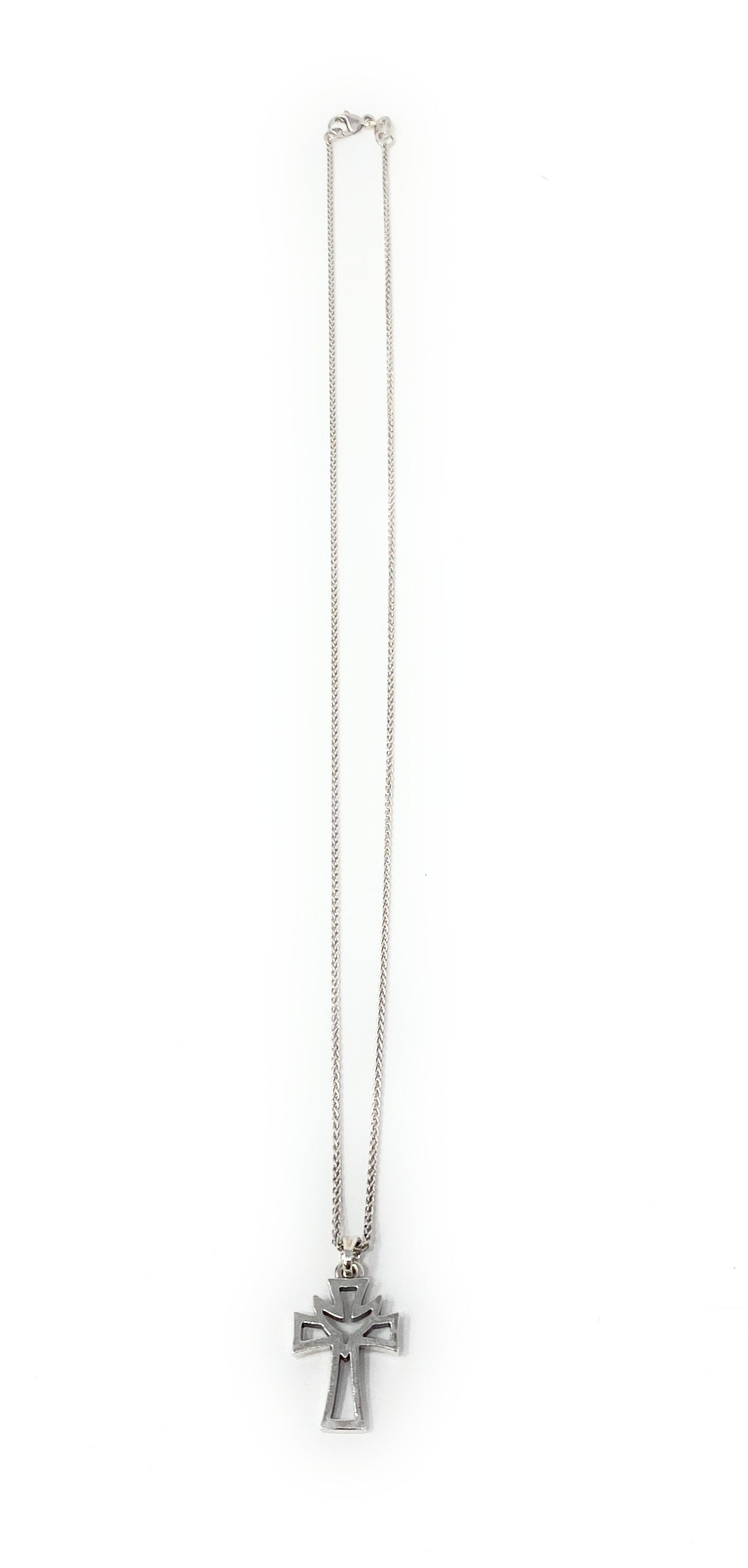 James Avery 925 Retired Holy Spirit Descending Dove Cross Necklace