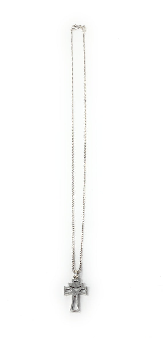 James Avery 925 Retired Holy Spirit Descending Dove Cross Necklace