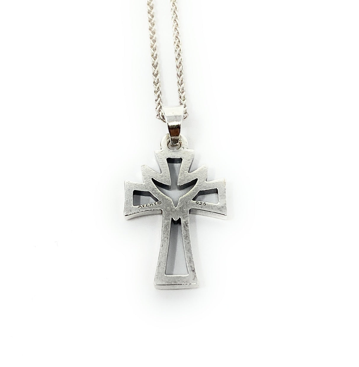 James Avery 925 Retired Holy Spirit Descending Dove Cross Necklace